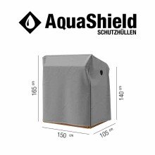 Gartenmöbel-Schutzhülle >AQUASHIELD< in hellgrau, 100% Polyester - 150x165x105cm (BxHxT)