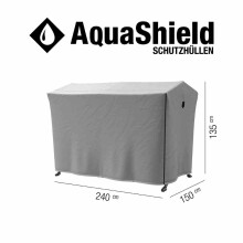 Gartenmöbel-Schutzhülle >AQUASHIELD< in grau - 240x135x150 (BxHxT)