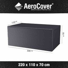 Gartenmöbel-Schutzhülle >AeroCover< in anthrazit - 220x70x110 (BxHxT)