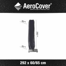 Sonnenschirm-Schutzhülle >AeroCover< in anthrazit - 292x65x60 (BxHxT)