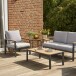 Satztisch >BAROS< (2-teilig) in Teak, Teakholz, Aluminium - 50x40x50cm (BxHxT)