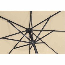 Sonnenschirm >AVIO< in ecru, Aluminium - 300x238x300cm (BxHxT)