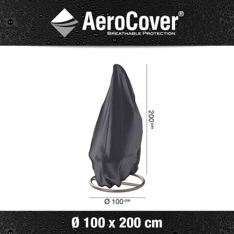 Gartenmöbel-Schutzhülle >AeroCover< in anthrazit, 100% Polyester - 200x100 (HxD)