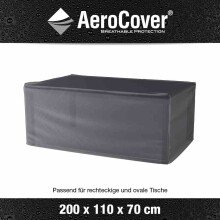 Gartenmöbel-Schutzhülle >AeroCover< in anthrazit - 200x70x110 (BxHxT)