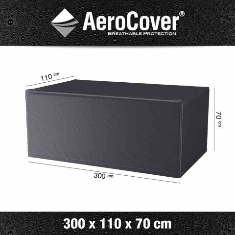 Gartenmöbel-Schutzhülle >AeroCover< in anthrazit - 300x70x110 (BxHxT)