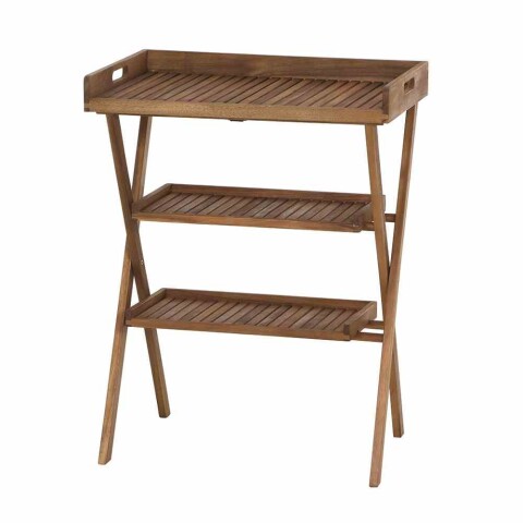 Tablett >CARUNA< in Akazienholz natur, Massivholz - 70x91x45cm (BxHxT)
