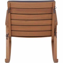 Schaukelsessel >ALVA< in grau, Eukalyptusholz - 92x86x68cm (BxHxT)
