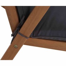 Schaukelsessel >ALVA< in grau, Eukalyptusholz - 92x86x68cm (BxHxT)