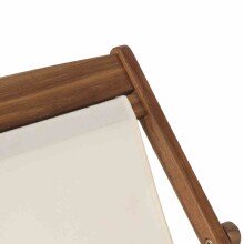 Gartenliege >AVIRO< in ecru, Akazienholz - 57x98x98,5cm (BxHxT)