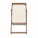 Gartenliege >AVIRO< in ecru, Akazienholz - 57x98x98,5cm (BxHxT)