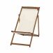 Gartenliege >AVIRO< in ecru, Akazienholz - 57x98x98,5cm (BxHxT)