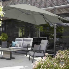 Ampelschirm >SUNSET N+< in olive, Aluminum - 255x300cm (HxD)