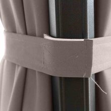 Ampelschirm >SUNSET N+< in taupe, Aluminium - 350x252x260cm (BxHxT)