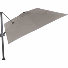Ampelschirm >SUNSET N+< in taupe, Aluminium - 350x252x260cm (BxHxT)