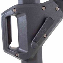 Ampelschirm >SUNSET N+< in taupe, Aluminium - 350x252x260cm (BxHxT)