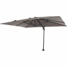 Ampelschirm >SUNSET N+< in taupe, Aluminium - 350x252x260cm (BxHxT)