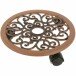 Pflanzenroller >J41409< in braun, Gusseisen rostig - 6,4x30cm (HxD)