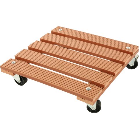 Pflanzenroller >J41403< in Holzfarben, WPC - 7,2x30cm (HxD)