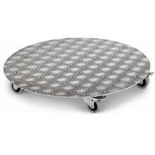 Pflanzenroller >J41406< in silber, Aluminium -...