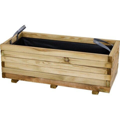 Pflanzkübel >TAUNUS< in natur, Kiefer FSC® 100% - 90x35x40cm (BxHxT)