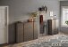 Schuhschrank >Farina< 2 Türen, Bronzo / Mercure Struktur-Dekor - 70x111x35cm B/H/T