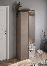 Schuhschrank >Farina<  Spiegel, Bronzo / Mercure...