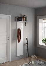 Garderobenpaneel >Farina< in Weiss Hochglanz Lack -...