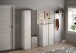 Garderobenpaneel >Farina< in Weiss Hochglanz Lack - 40x184x28 (BxHxT)