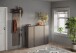Garderobenpaneel >Farina< 2 Haken, Ablage, Kleiderstange, Farbe Bronzo - 40x184x28cm (BxHxT)