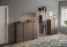 Garderobenpaneel >Farina< 2 Haken, Ablage, Kleiderstange, Farbe Bronzo - 40x184x28cm (BxHxT)