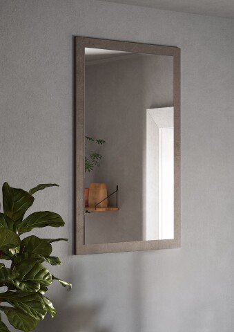 Garderobenspiegel >Farina< in Bronzo, Holzwerkstoff - 68x110x2cm (BxHxT)