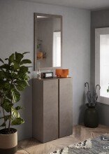 Garderobenspiegel >Farina< in Bronzo, Holzwerkstoff...
