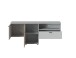 Lowboard >ALVERNO< in Asche / Coast Evoke Eiche Lamelle-Dekor - 160x69x40 (BxHxT)