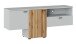 Lowboard >ALVERNO< in Asche / Coast Evoke Eiche Lamelle-Dekor - 160x69x40 (BxHxT)