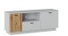 Lowboard >ALVERNO< in Asche / Coast Evoke Eiche Lamelle-Dekor - 145x59x40 (BxHxT)