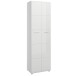 Garderobenschrank >MERANO < 4 Böden, 1 Stange, Alpinweiß / Weiß Hochglanz - 59x197x37 (BxHxT)