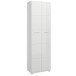 Garderobenschrank >MERANO < 4 Böden, 1 Stange, Alpinweiß / Weiß Hochglanz - 59x197x37 (BxHxT)