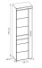 Garderobenschrank >GRANO< 4 Böden, 1 Stange, Viking Eiche Dekor / Kosmos Grau - 58x195x38 (BxHxT