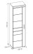 Garderobenschrank >GRANO< 4 Böden, 1 Stange, Viking Eiche Dekor / Kosmos Grau - 58x195x38 (BxHxT
