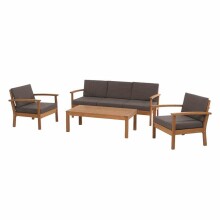 Gartenlounge-Set >TAVIRA< (4-teilig) in teaklook ,...