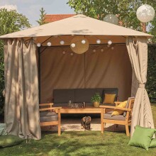 Gartenlounge-Set >TAVIRA< (4-teilig) in teaklook , Eukalyptusholz