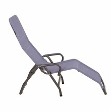 Relaxliege >BITO<  in anthrazit/taubenblau,  - 139x118x72cm (BxHxT)