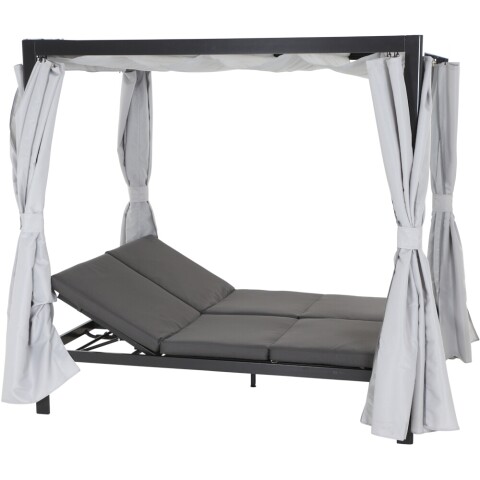 Loungebett >WAIKIKI< in grau,  - 206x200x150cm (BxHxT)