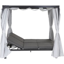 Loungebett >WAIKIKI< in grau,  - 206x200x150cm (BxHxT)