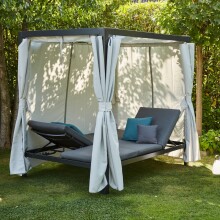 Loungebett >WAIKIKI< in grau,  - 206x200x150cm (BxHxT)