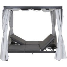 Loungebett >WAIKIKI< in grau,  - 206x200x150cm (BxHxT)