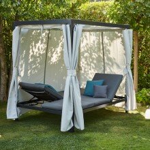 Loungebett >WAIKIKI< in grau,  - 206x200x150cm (BxHxT)