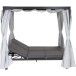 Loungebett >WAIKIKI< in grau,  - 206x200x150cm (BxHxT)