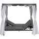 Loungebett >WAIKIKI< in grau,  - 206x200x150cm (BxHxT)