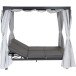 Loungebett >WAIKIKI< in grau,  - 206x200x150cm (BxHxT)
